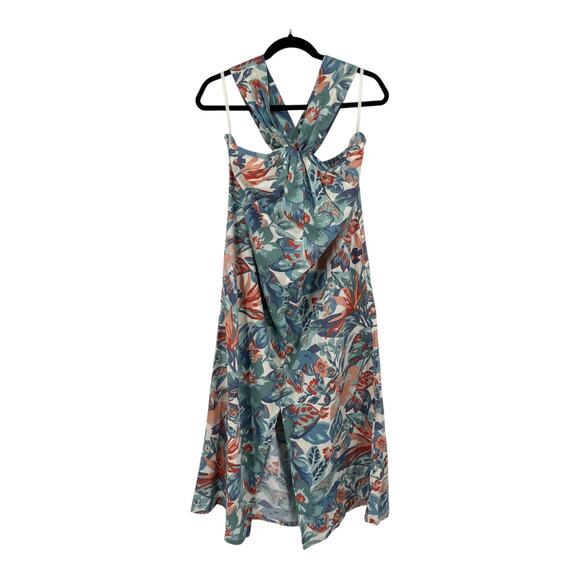 Faherty dress Bay Twist sleeveless halter midi floral size Medium M - Picture 2 of 8